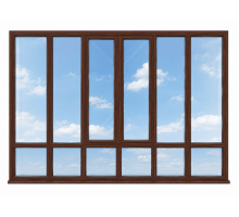 Панорамные металлопластиковые окна VEKA Softline 76 4300 x 2100 мм ламинированные