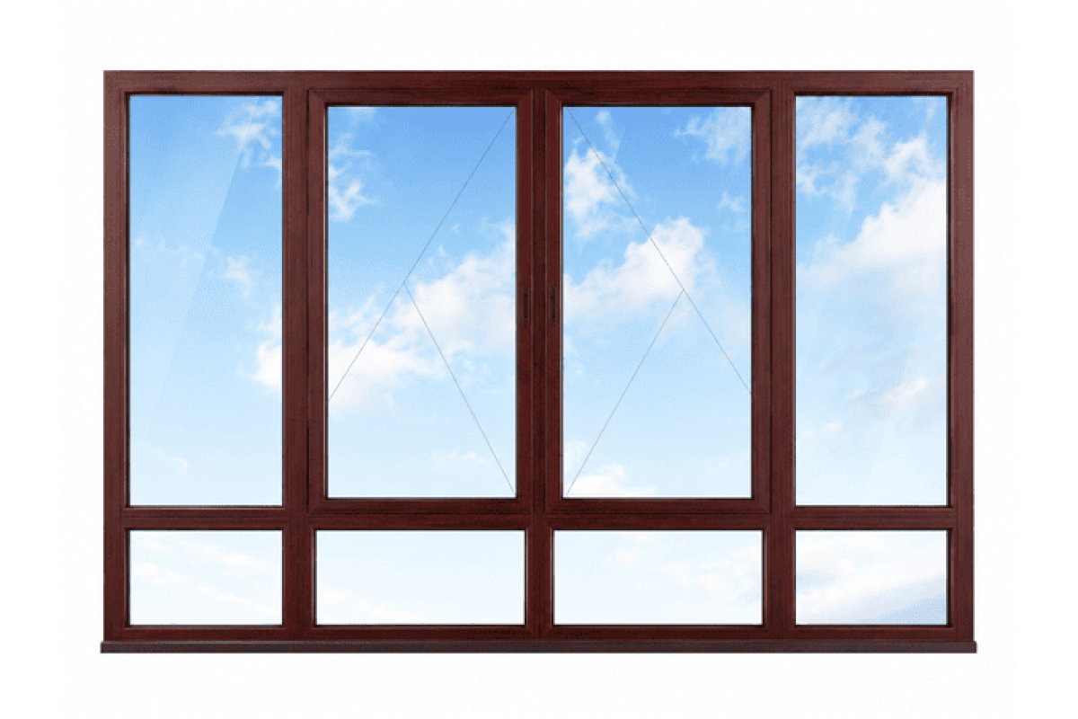 Панорамні металопластикові вікна VEKA Softline 76 3500 x 2100 мм ламіновані