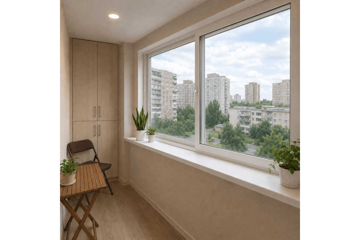 Раздвижное металлопластиковое окно WDS SL 60 1900 x 1000 мм