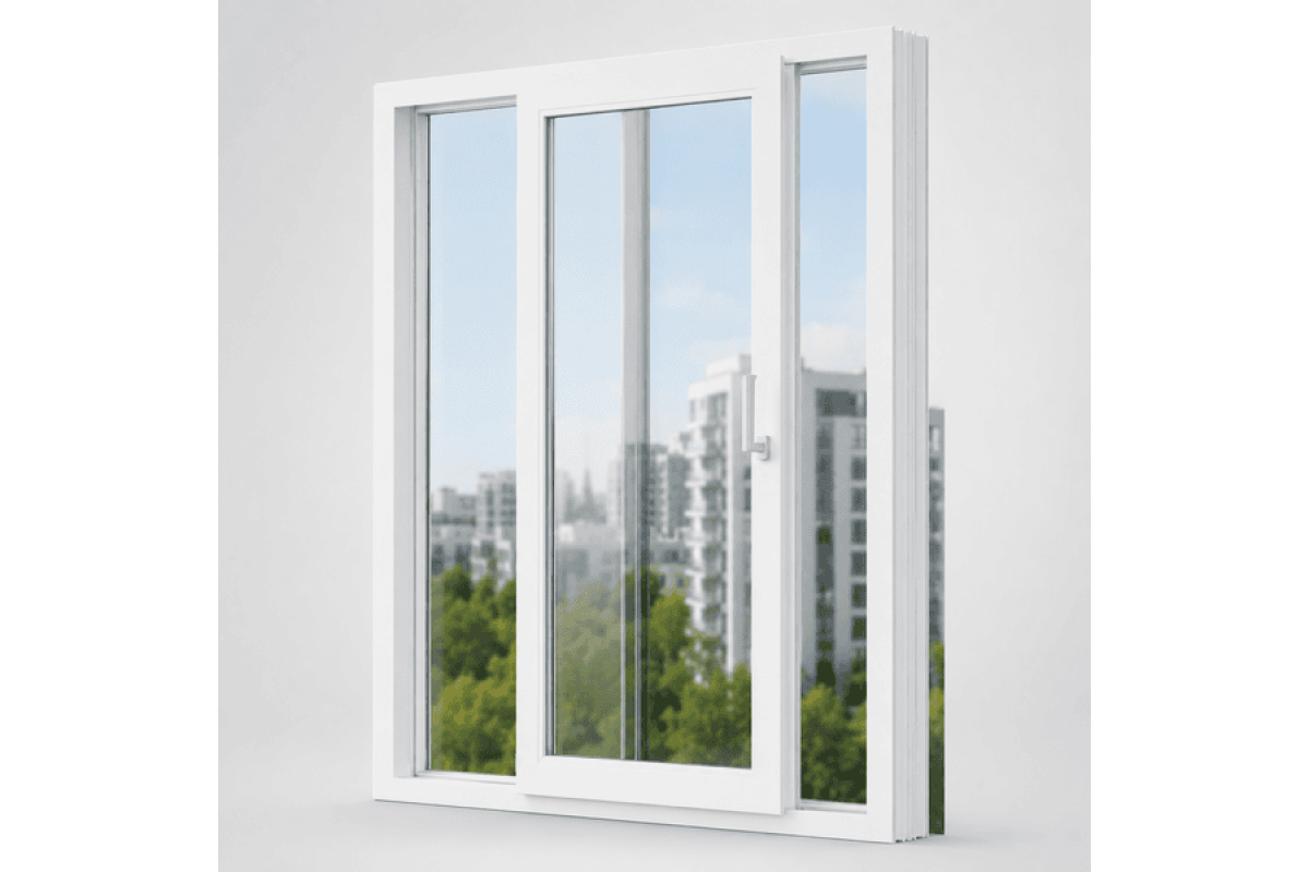 Раздвижное металлопластиковое окно WDS SL 76 1300 x 1200 мм