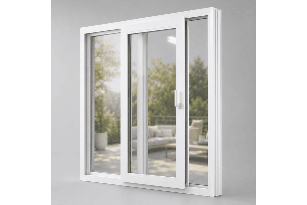 Раздвижное металлопластиковое окно WDS SL 76 1400 x 1400 мм
