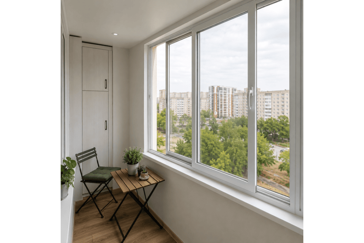 Розсувне металопластикове вікно WDS SL 76 1500 x 1200 мм