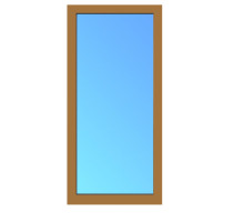 Металлопластиковые окна ламинированные Дуб Золотой VEKA Softline 82 одностворчатое глухое 600 x 1000 мм