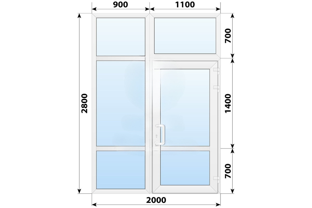 Тепла пластикова вхідна група 2000x2800 мм
