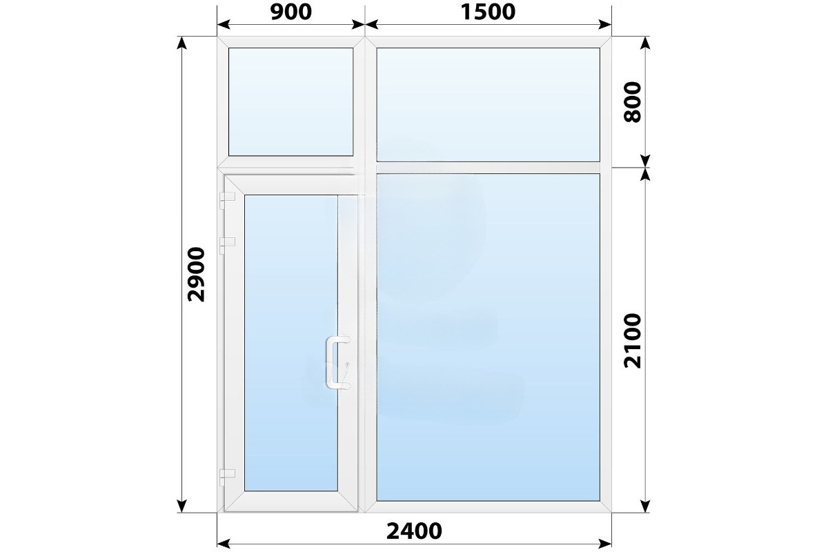 Тепла пластикова вхідна група 2400x2900 мм