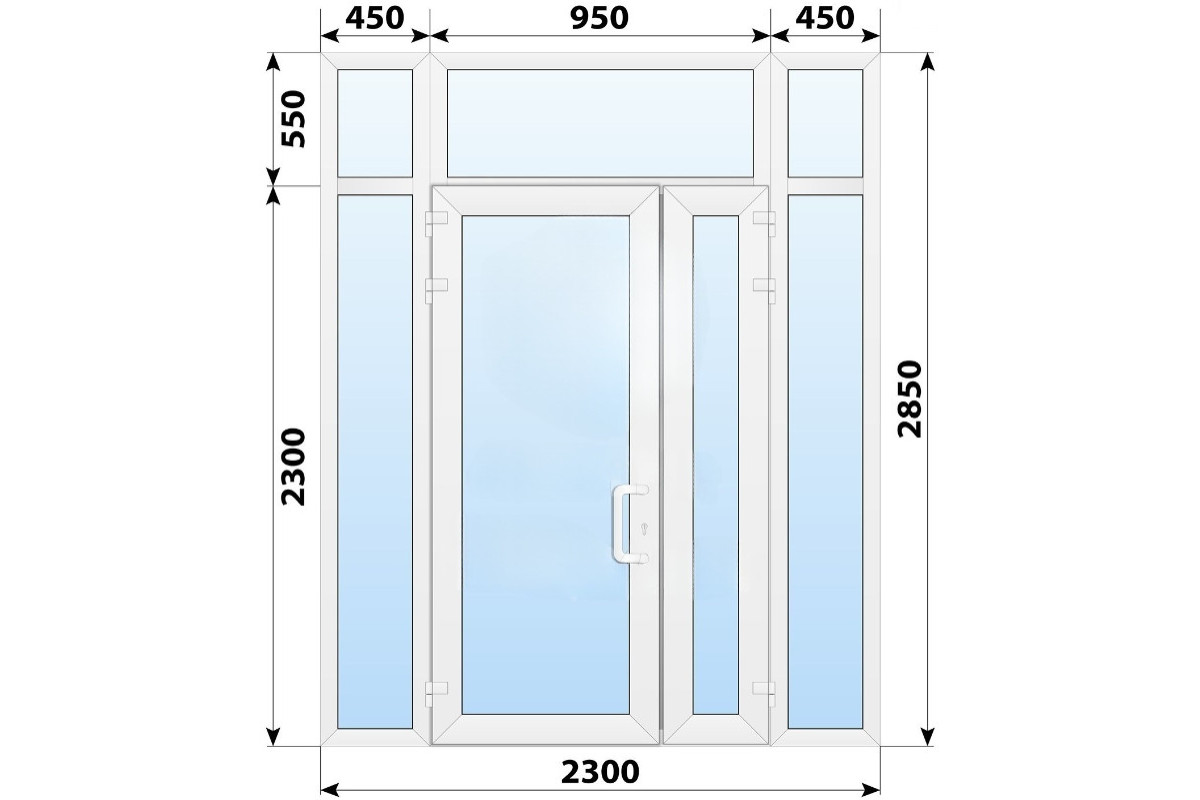 Тепла пластикова вхідна група 2300x2850 мм