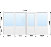 Тёплая пластиковая входная группа 4000x2000 мм