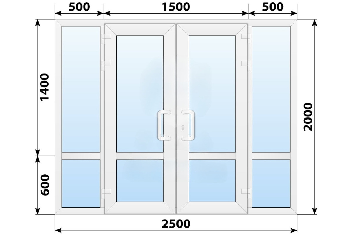 Тепла пластикова вхідна група 2500x2000 мм