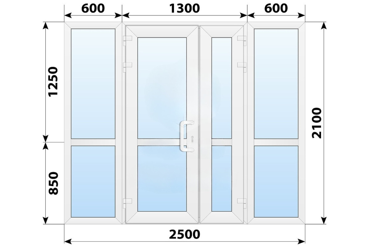 Тепла пластикова вхідна група 2500x2100 мм