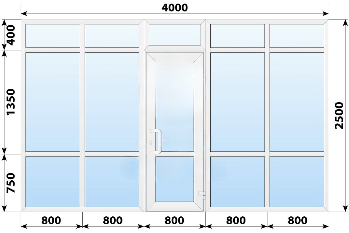 Тепла пластикова вхідна група 4000x2500 мм