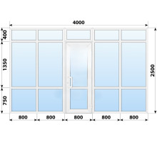 Тепла пластикова вхідна група 4000x2500 мм
