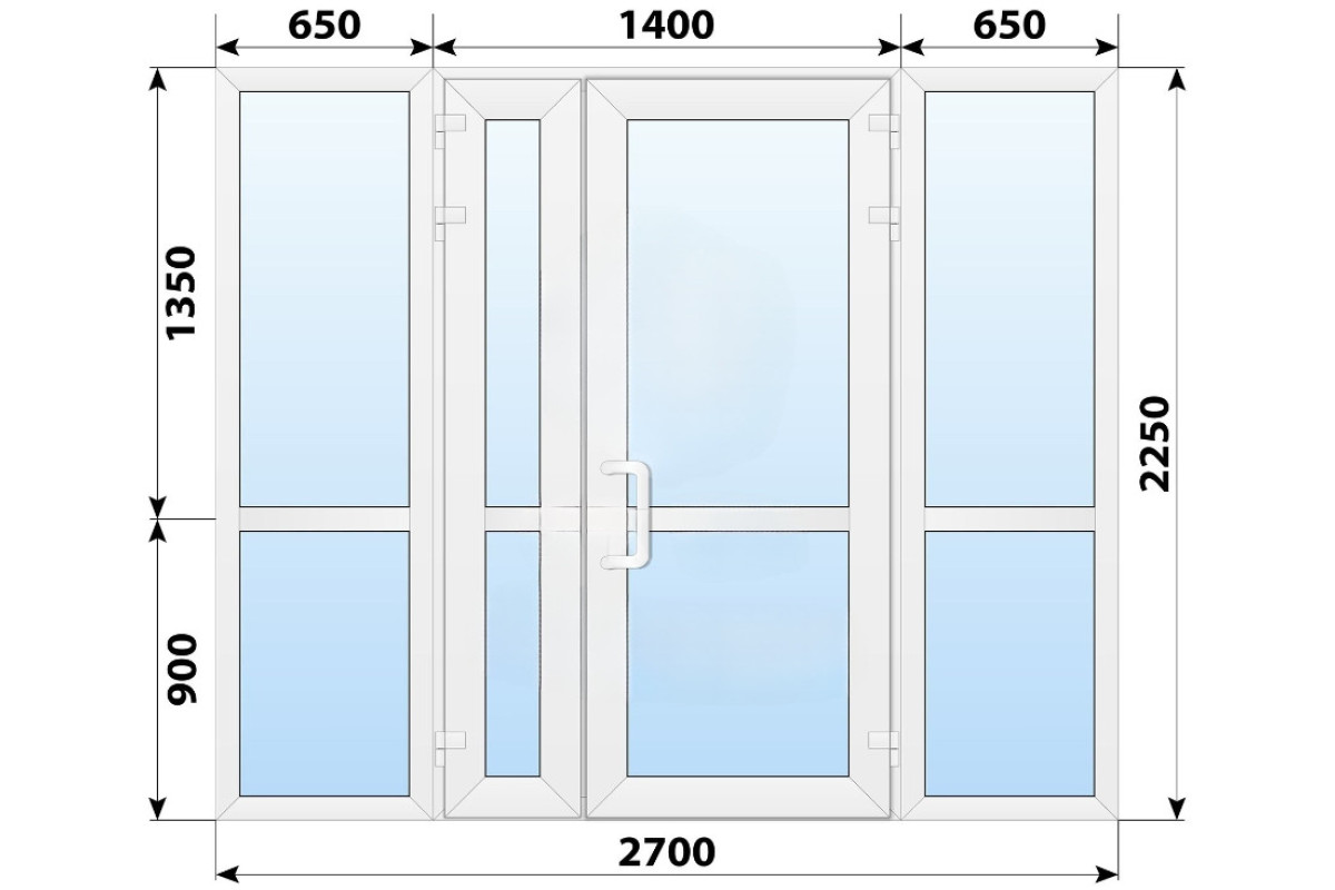 Тепла пластикова вхідна група 2700x2250 мм
