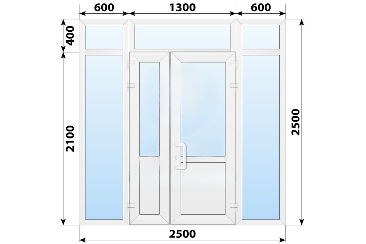 Тепла пластикова вхідна група 2500x2500 мм