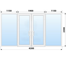 Тепла пластикова вхідна група 4200x2300 мм