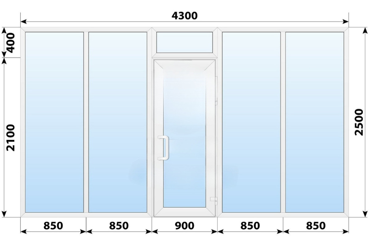 Тепла пластикова вхідна група 4300x2500 мм