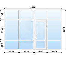 Тепла пластикова вхідна група 4000x2800 мм