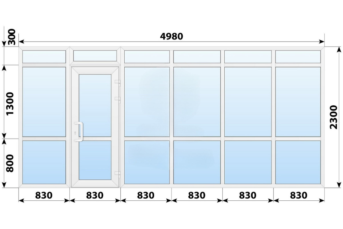 Тепла пластикова вхідна група 4980x2300 мм