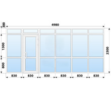 Тепла пластикова вхідна група 4980x2300 мм