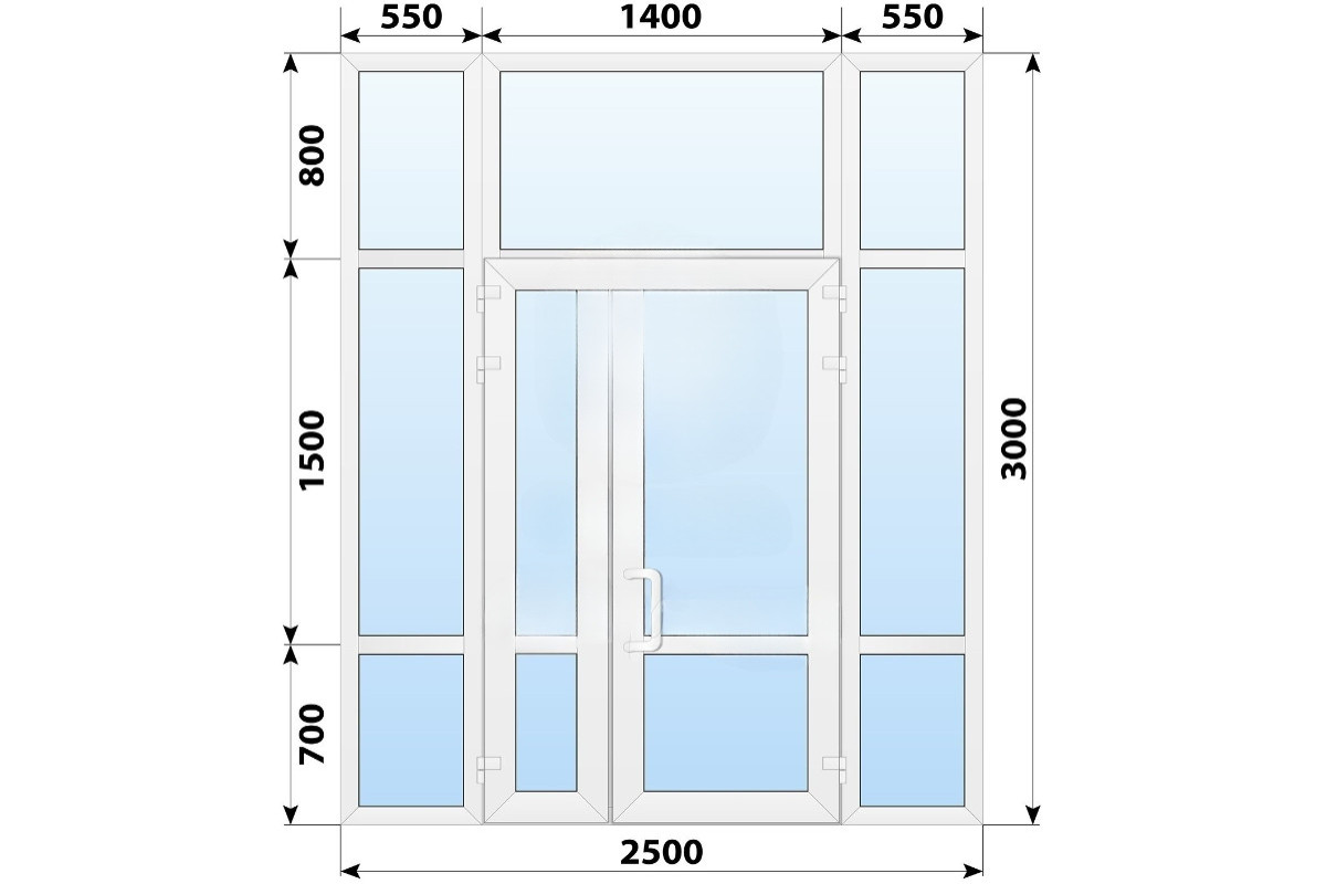 Тепла пластикова вхідна група 2500x3000 мм