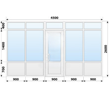 Тепла пластикова вхідна група 4500x2600 мм