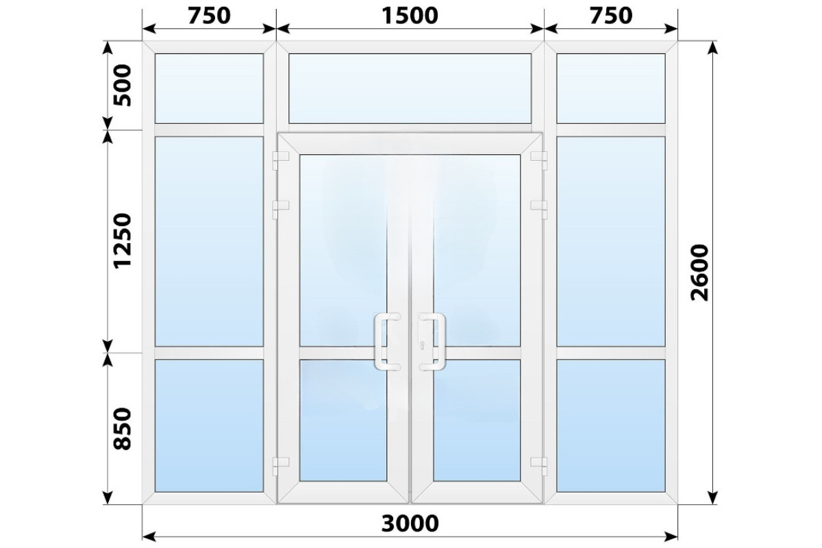 Тепла пластикова вхідна група 3000x2600 мм