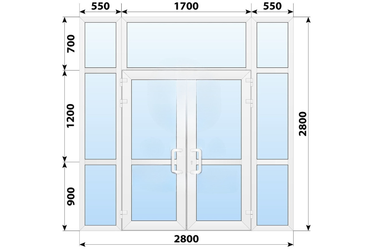 Тепла пластикова вхідна група 2800x2800 мм