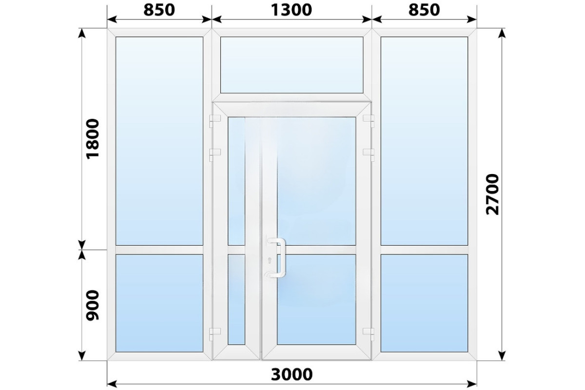 Тепла пластикова вхідна група 3000x2700 мм