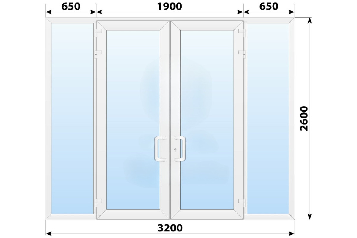 Тепла пластикова вхідна група 3200x2600 мм