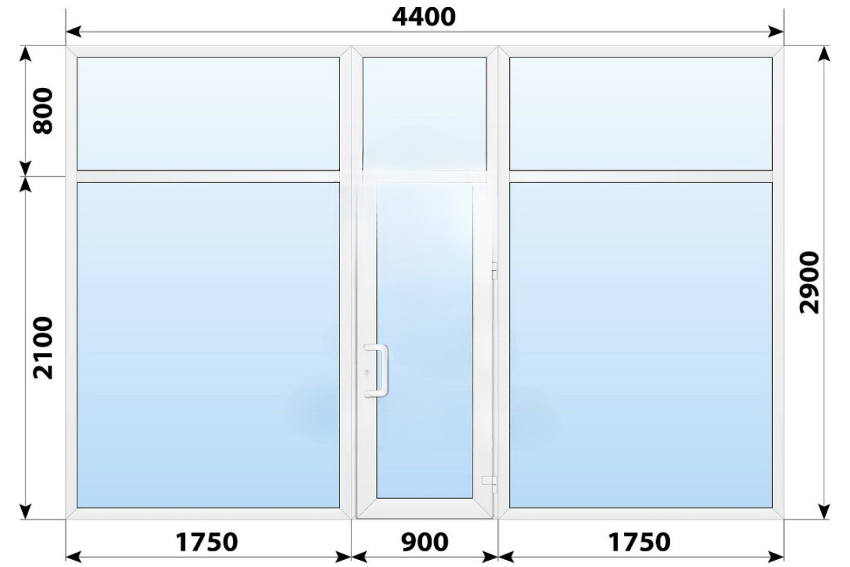 Тепла пластикова вхідна група 4400x2900 мм