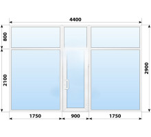 Тепла пластикова вхідна група 4400x2900 мм