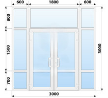 Тепла пластикова вхідна група 3000x3000 мм
