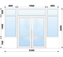 Тепла пластикова вхідна група 3500x2600 мм