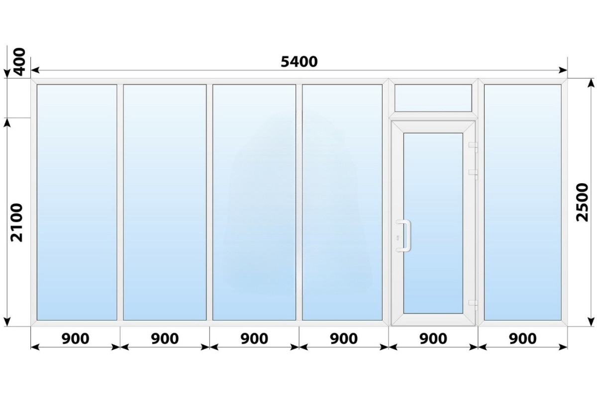 Тепла пластикова вхідна група 5400x2500 мм