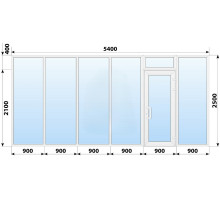 Тепла пластикова вхідна група 5400x2500 мм
