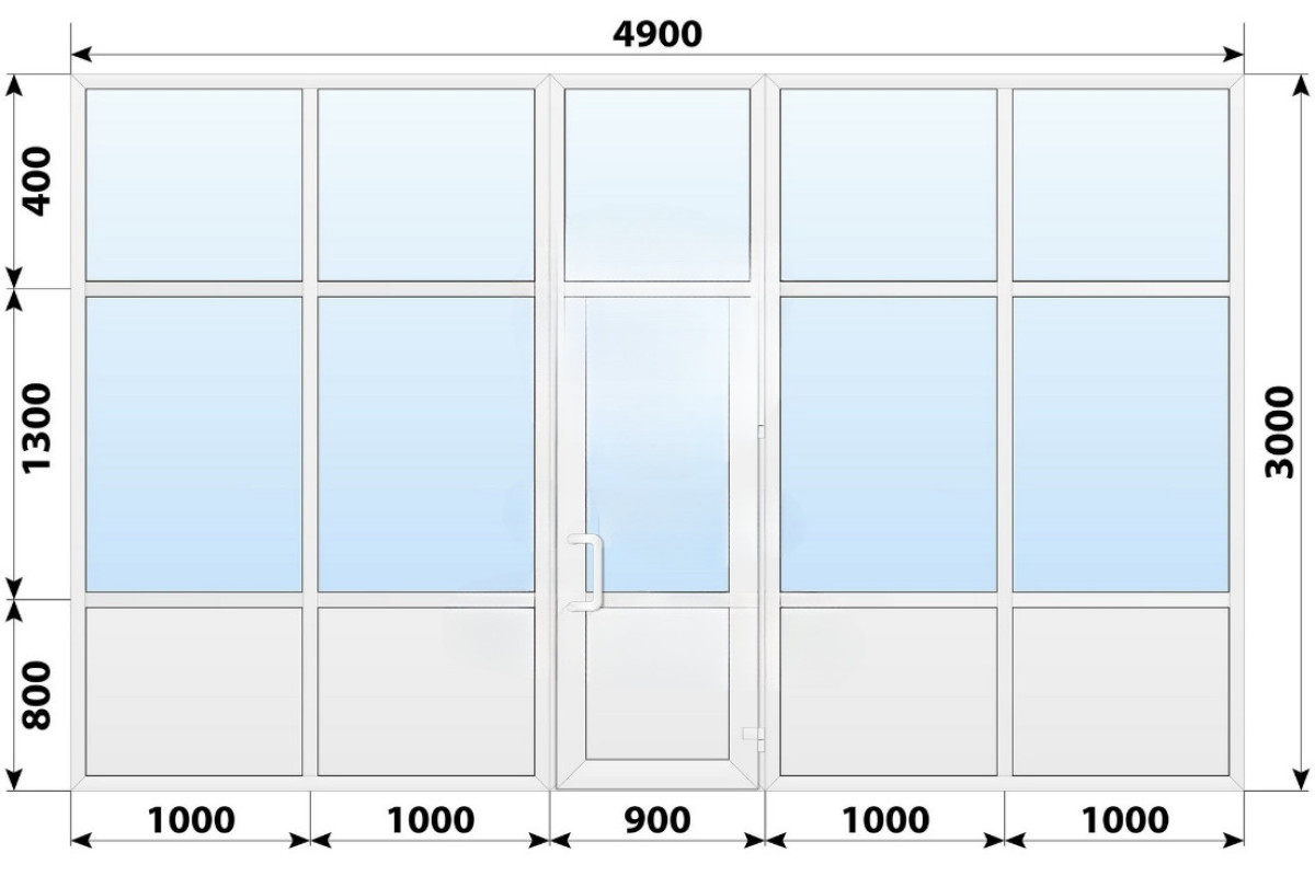 Тепла пластикова вхідна група 4900x3000 мм