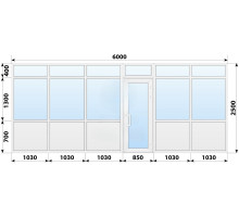 Тепла пластикова вхідна група 6000x2500 мм