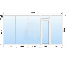 Тепла пластикова вхідна група 5500x2800 мм
