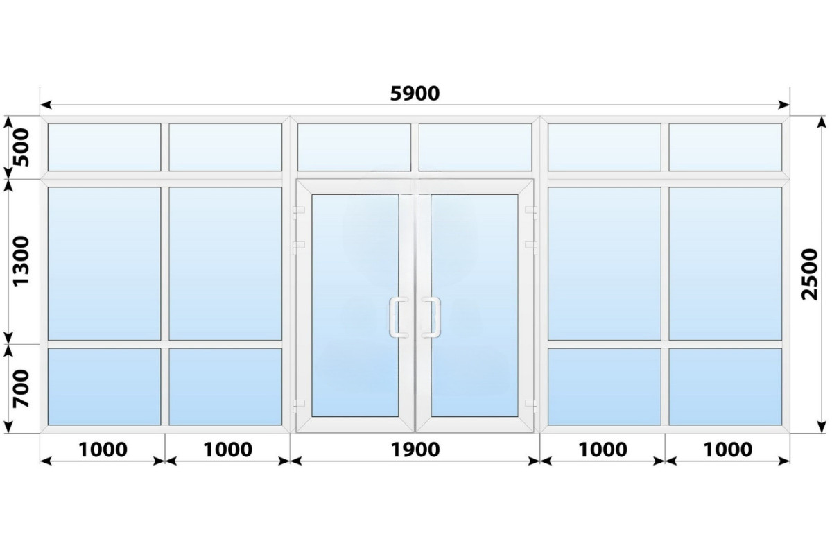 Тепла пластикова вхідна група 5900x2500 мм