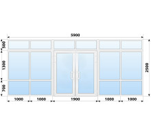 Тепла пластикова вхідна група 5900x2500 мм