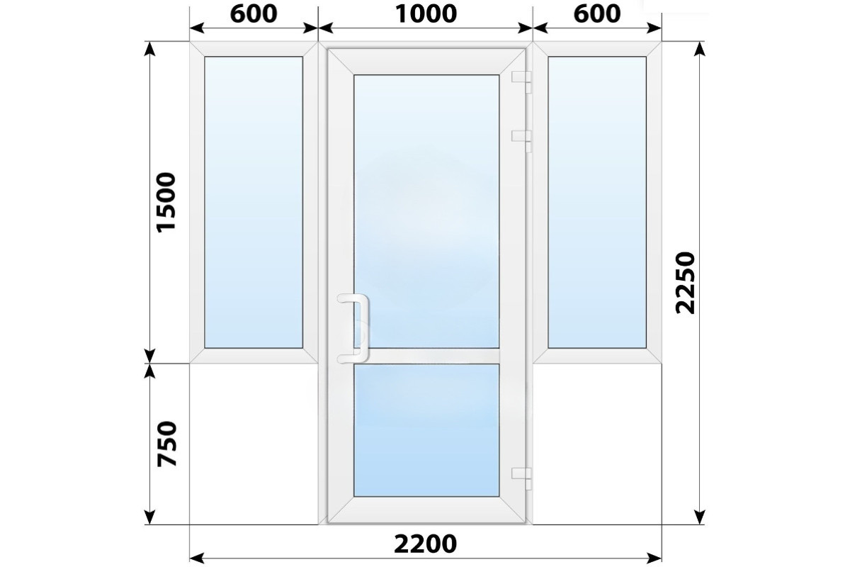 Тепла пластикова вхідна група 2200x2250 мм