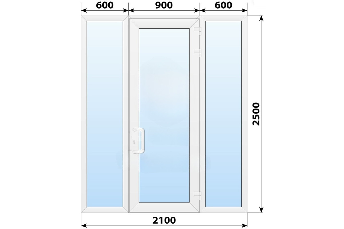 Тепла пластикова вхідна група 2100x2500 мм