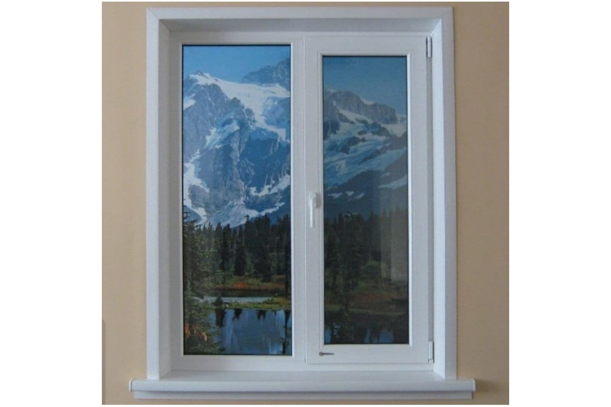 Металлопластиковые окна VEKA Proline двустворчатое с поворотно-откидной створкой 1200 x 1200 мм