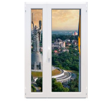 Металлопластиковые двери Aluplast Ideal 4000 полуторные с поворотно-откидной створкой 1200 x 2100 мм