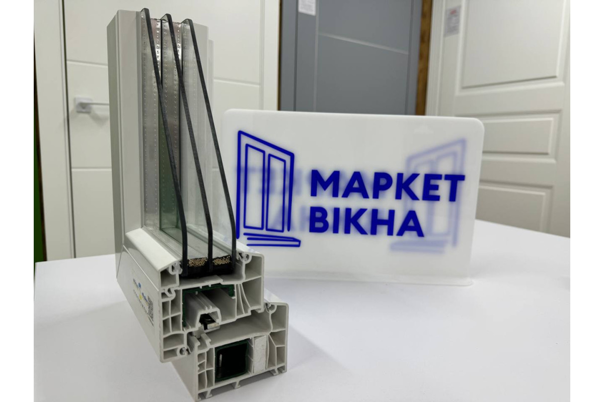 Металопластикові двері Aluplast Ideal 7000 MD поворотно-відкидне 600 x 2000 мм