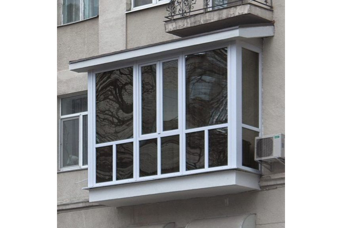 Балкон пластиковый французский WDS, 0,8 мп* 3 мп * 0,8 мп