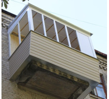 Балкон под ключ с выносом по полу и подоконнику