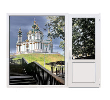 Балконний блок Decco V60 з глухим панорамним вікном до підлоги 2400 x 2000 мм