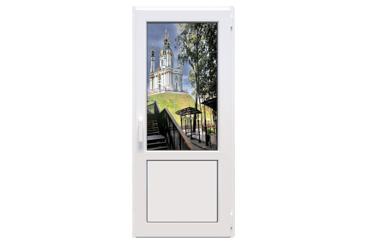 Металопластикові двері Decco V60 поворотно-відкидне 800 x 2100 мм