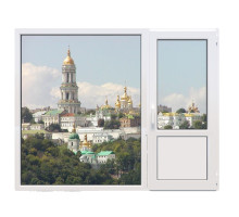 Балконний блок Decco V70 з глухим панорамним вікном до підлоги 2400 x 2000 мм