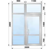 Холодна алюмінієва вхідна група 2000x2800 мм